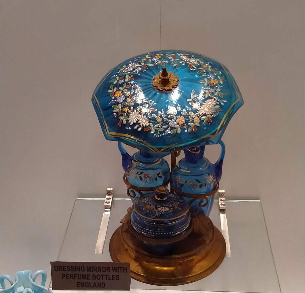 A collection of perfume bottles from England